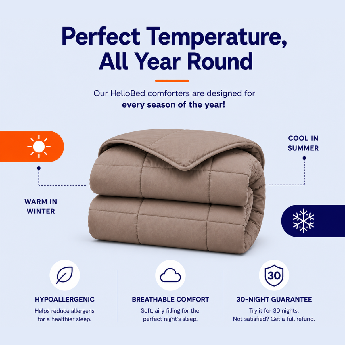 The Everyday Comforter Taupe