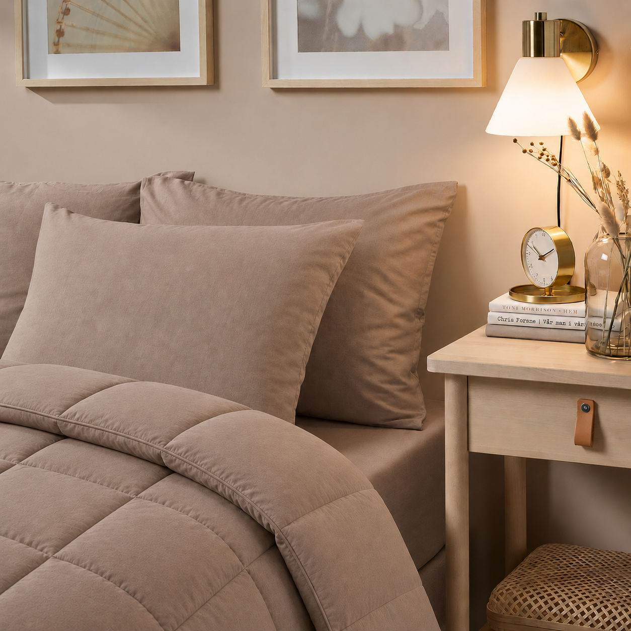 Pillowcase Taupe - Set of 2